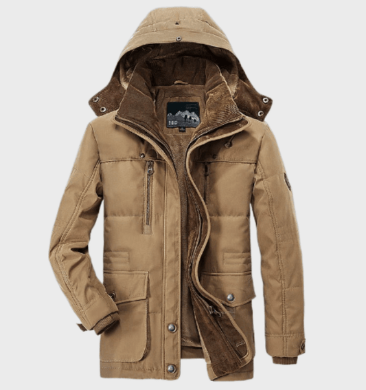 Hugo – Warme Herren-Winterjacke mit Kapuze und tiefen Taschen